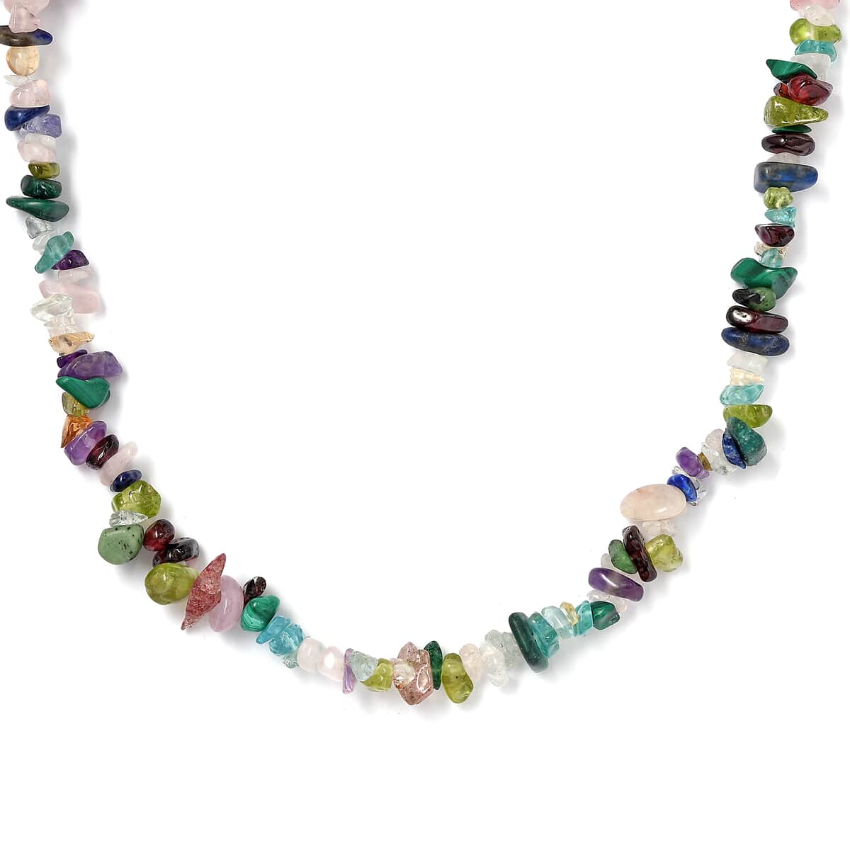 Multi Gemstone Chips 263.00 ctw Necklace 36 Inches image number 0