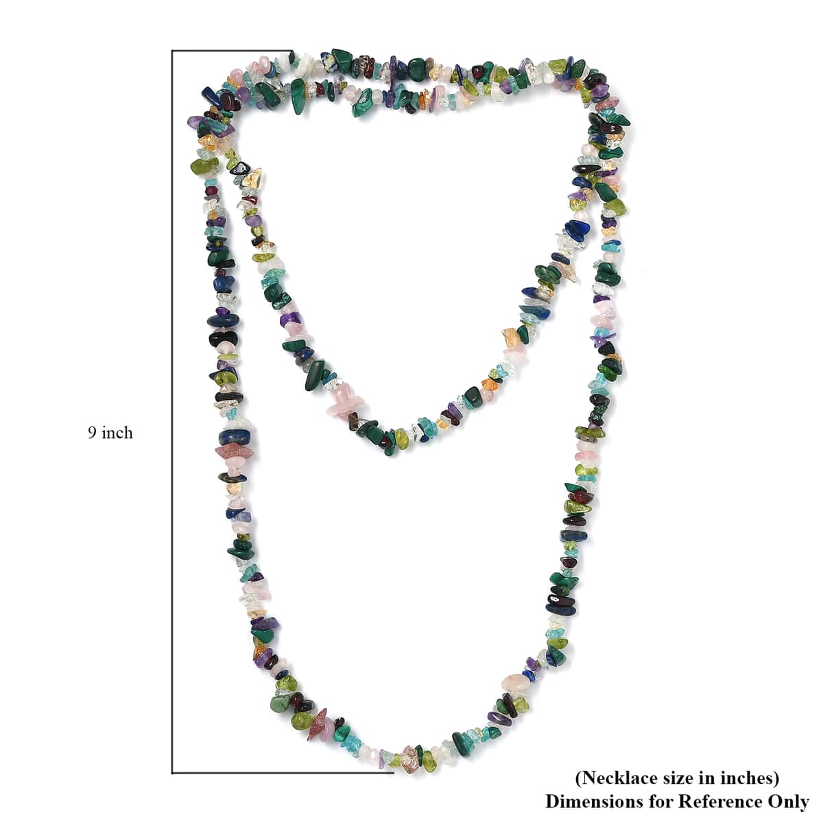 Multi Gemstone Chips 263.00 ctw Necklace 36 Inches image number 5