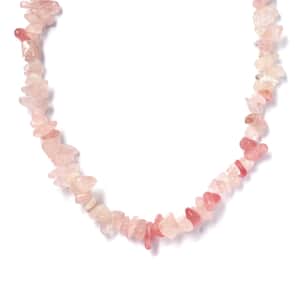 Galilea Rose Quartz Chips 197.00 ctw Necklace 28 Inches