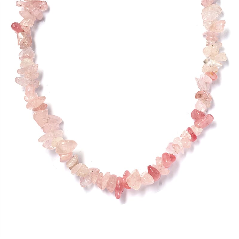 Galilea Rose Quartz Chips 197.00 ctw Necklace 28 Inches