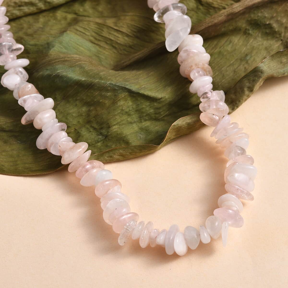 Galilea Rose Quartz Chips 197.00 ctw Necklace 28 Inches image number 1