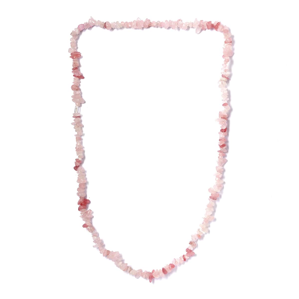 Galilea Rose Quartz Chips 197.00 ctw Necklace 28 Inches image number 3