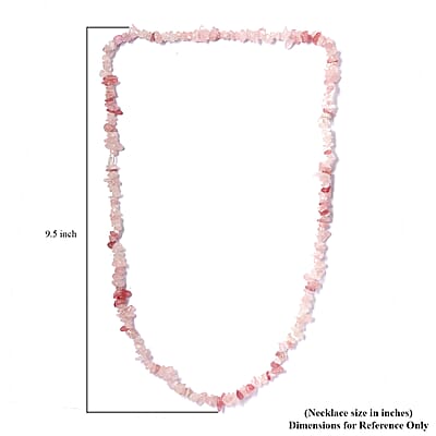 Galilea Rose Quartz Chips 197.00 ctw Necklace 28 Inches
