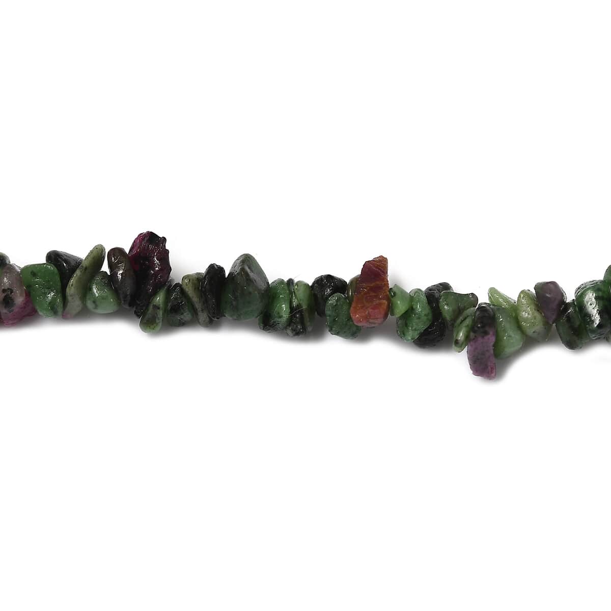 Ruby Zoisite Chips 275.00 ctw Necklace 28 Inches image number 4