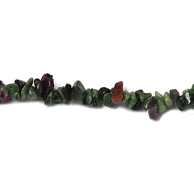 Ruby Zoisite Chips 275.00 ctw Necklace 28 Inches