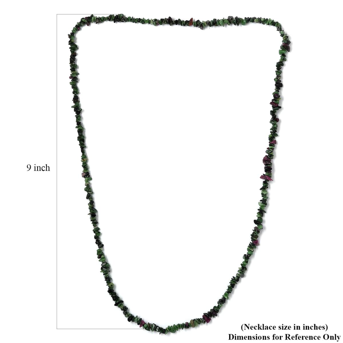 Ruby Zoisite Chips 275.00 ctw Necklace 28 Inches image number 5