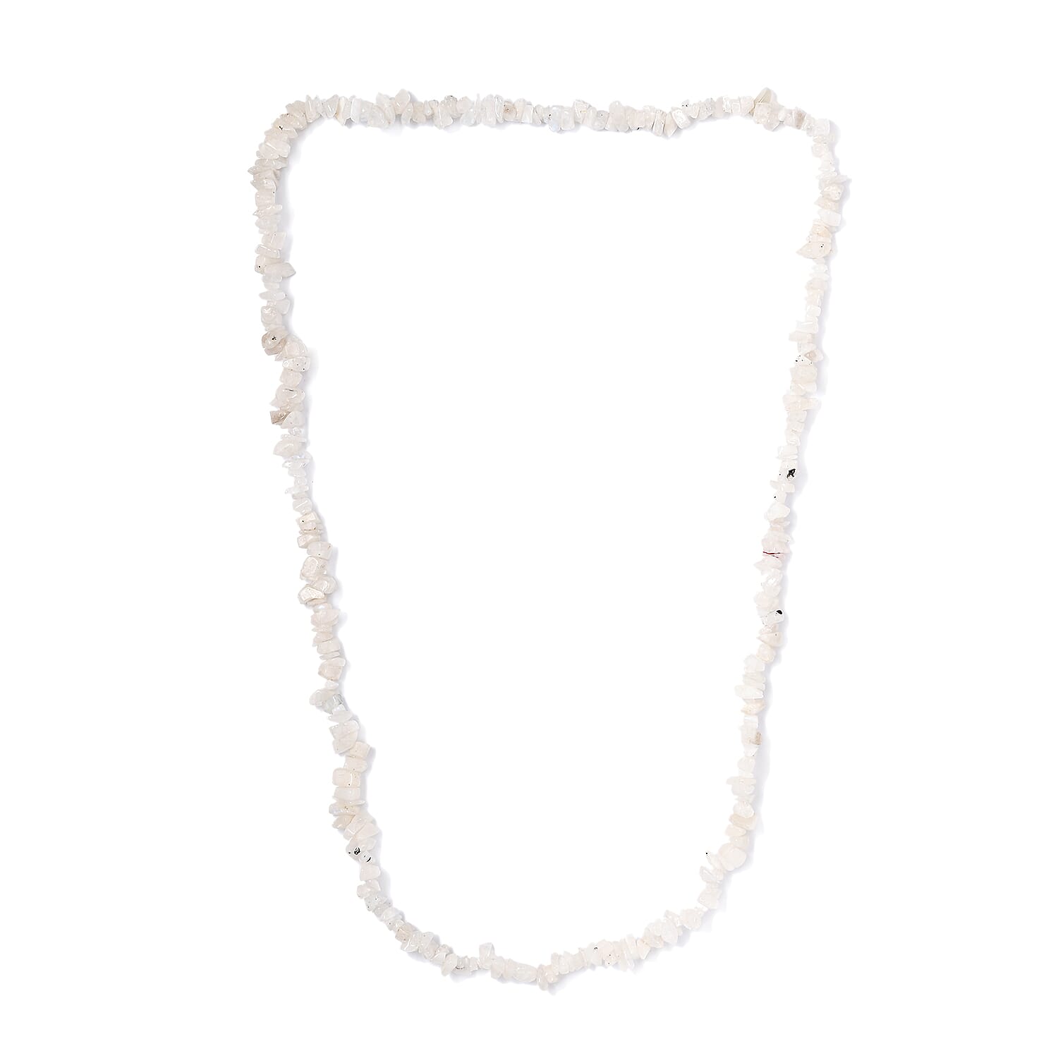 Rainbow Moonstone Chips 235.00 ctw Necklace 28 Inches