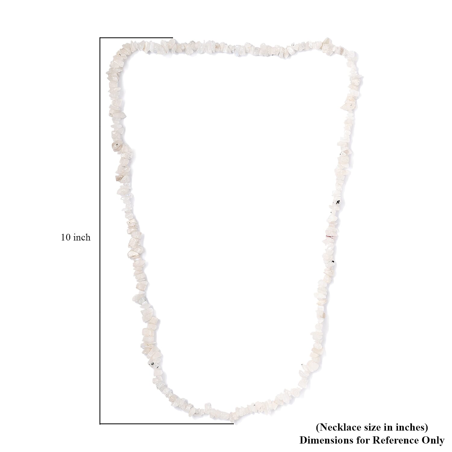 Rainbow Moonstone Chips 235.00 ctw Necklace 28 Inches