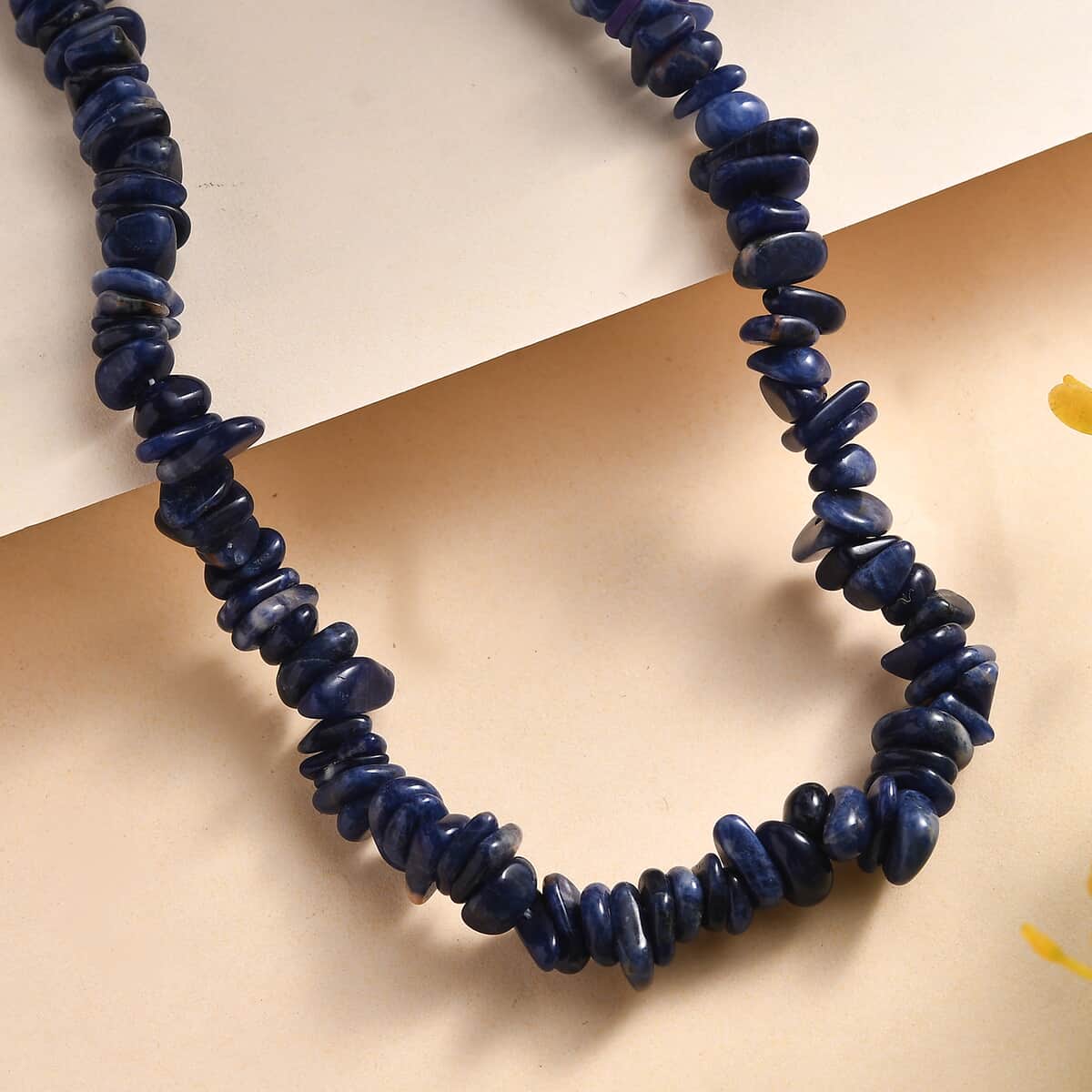 Sodalite Chips 255.00 ctw Necklace 28 Inches image number 1