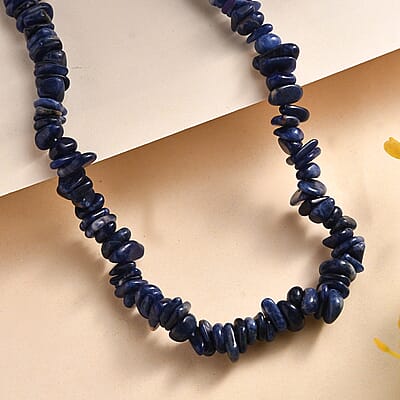 Sodalite Chips 255.00 ctw Necklace 28 Inches