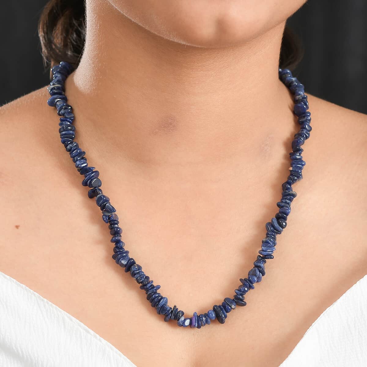 Sodalite Chips 255.00 ctw Necklace 28 Inches image number 2