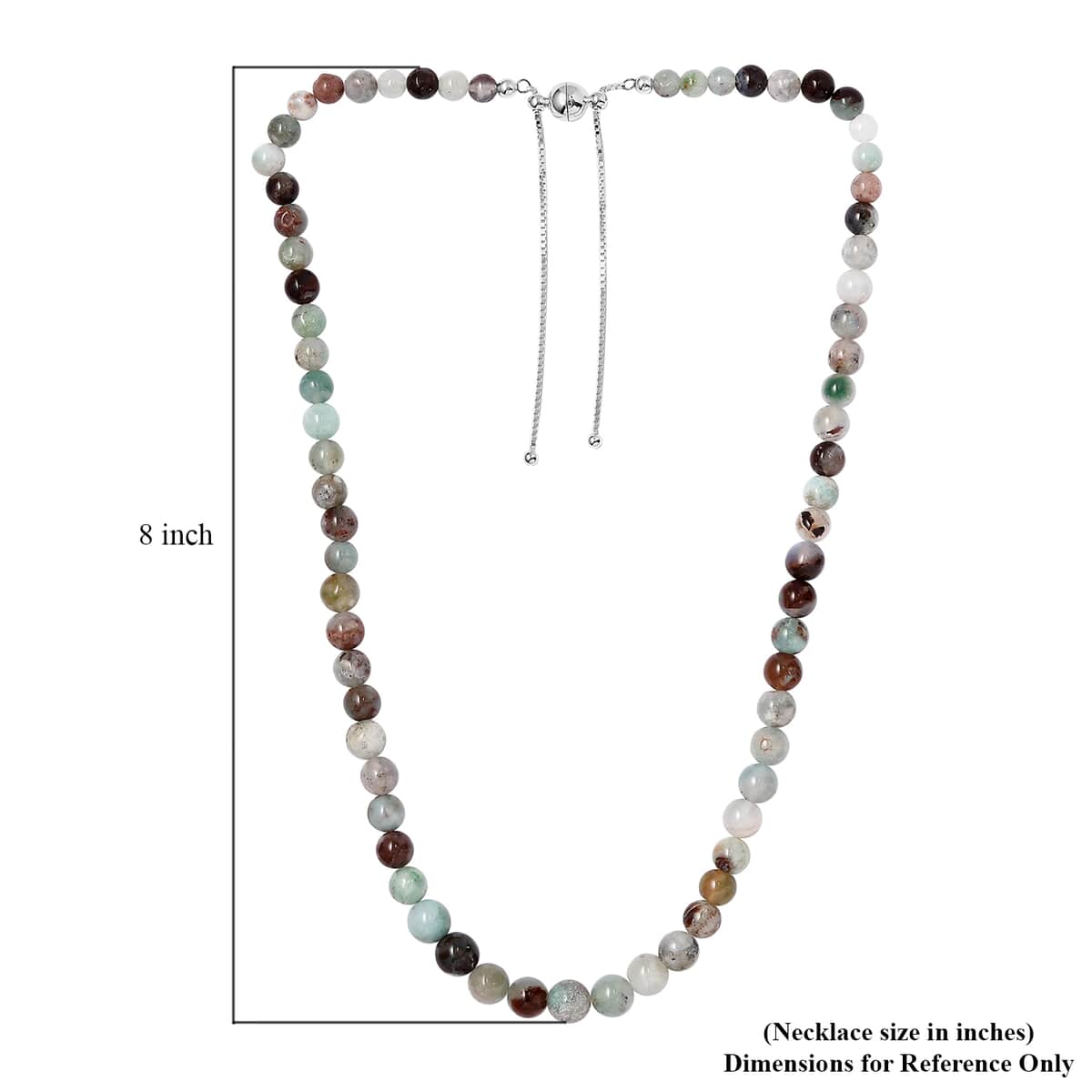 Natural Zimbaprase 182.00 ctw Beaded Necklace in Sterling Silver 20 Inches image number 5