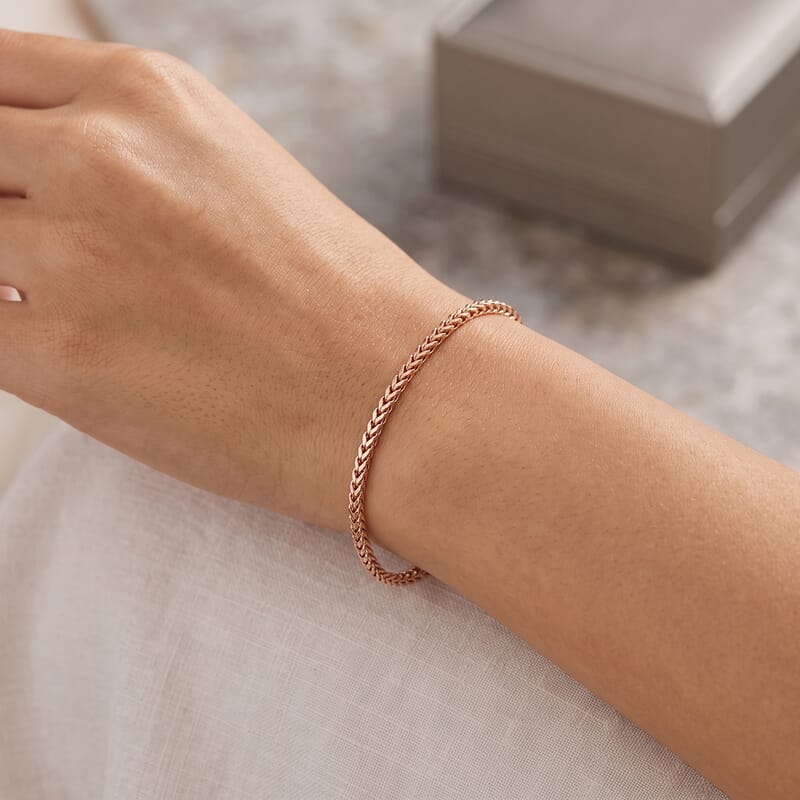 Bracelet in 14K Rose Gold Over Sterling Silver (7.50 In) 2.50 Grams