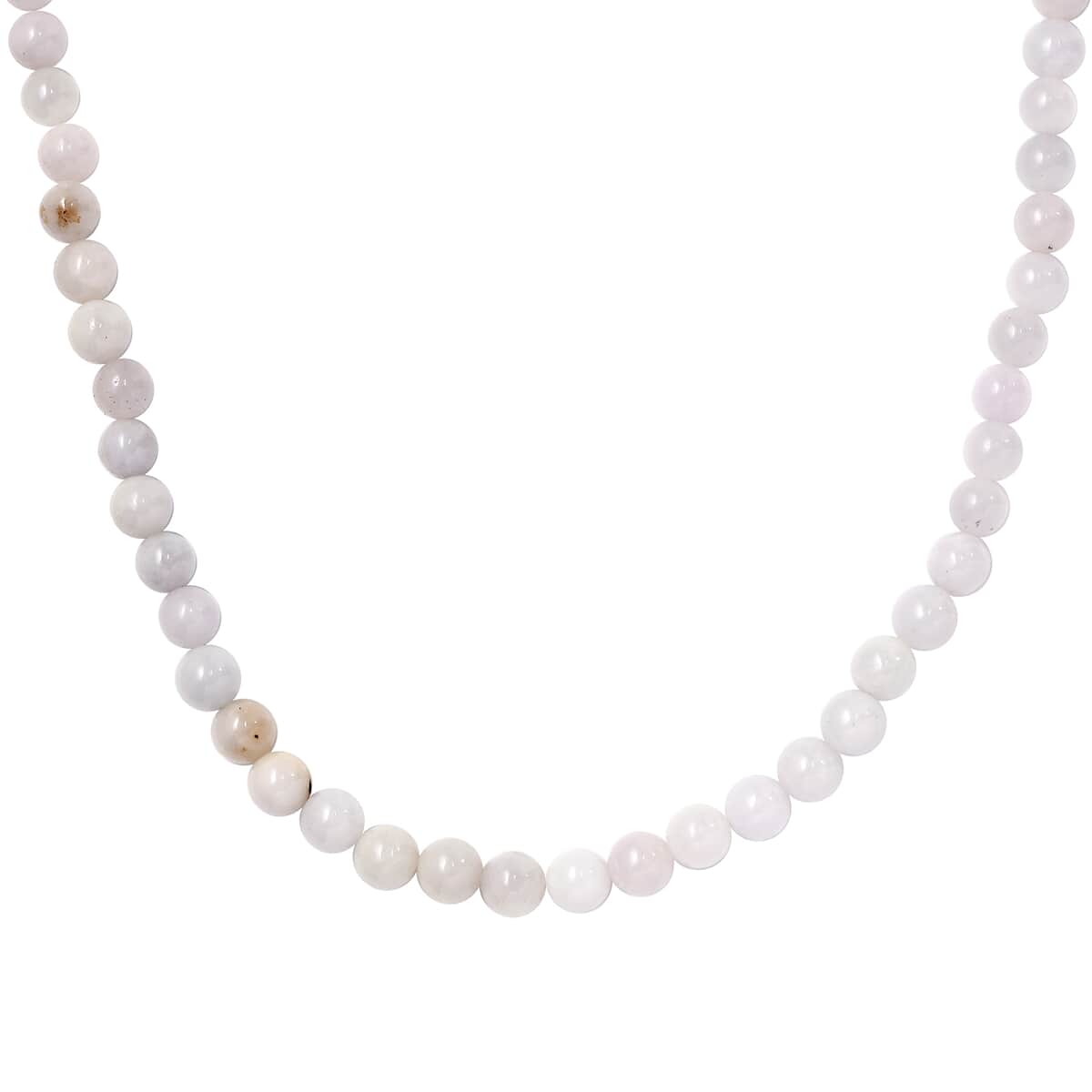 White Jade 160.00 ctw Beaded Necklace in Stainless Steel 20 Inches image number 0