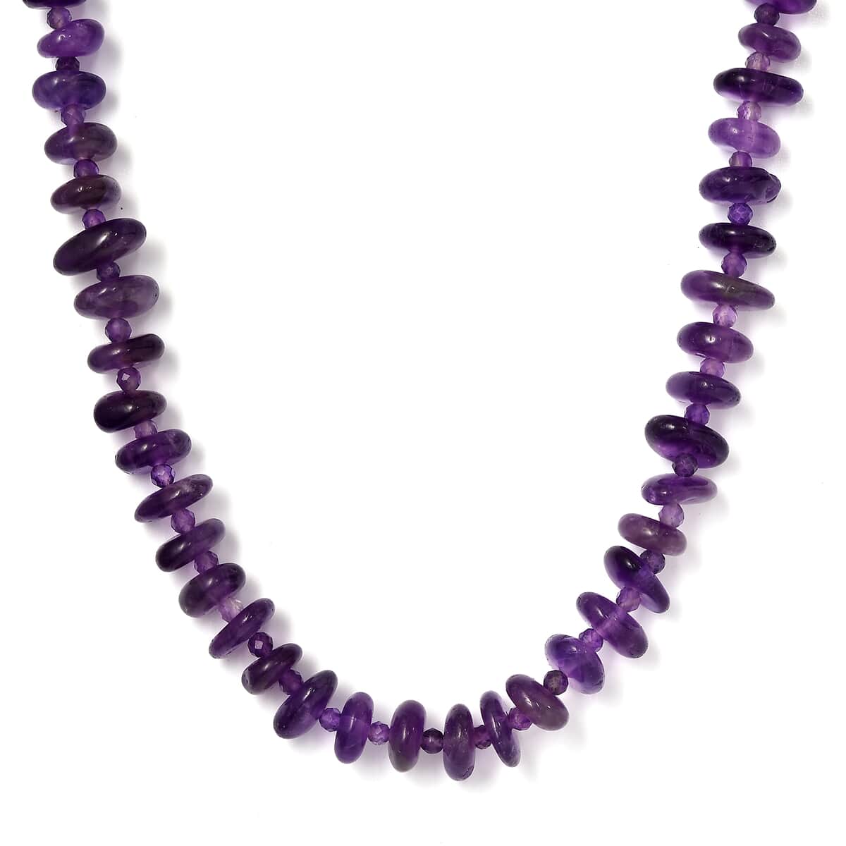 African Amethyst 246.00 ctw Necklace in Rhodium Over Sterling Silver 20 Inches image number 0