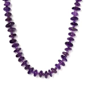 African Amethyst 246.00 ctw Necklace in Rhodium Over Sterling Silver 20 Inches