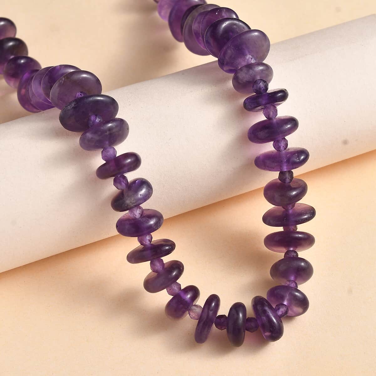 African Amethyst 246.00 ctw Necklace in Rhodium Over Sterling Silver 20 Inches image number 1