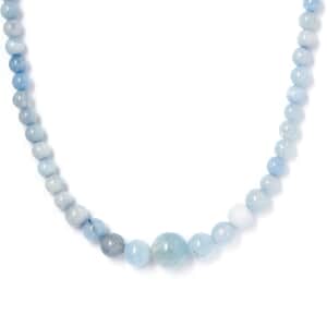 Milky Aquamarine 160.00 ctw Necklace in Sterling Silver 18 Inches