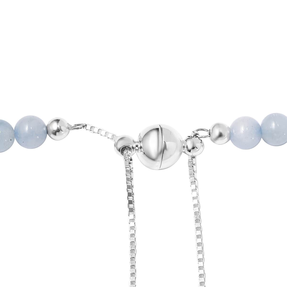 Milky Aquamarine 160.00 ctw Necklace in Sterling Silver 18 Inches image number 4