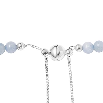 Milky Aquamarine 160.00 ctw Necklace in Sterling Silver 18 Inches