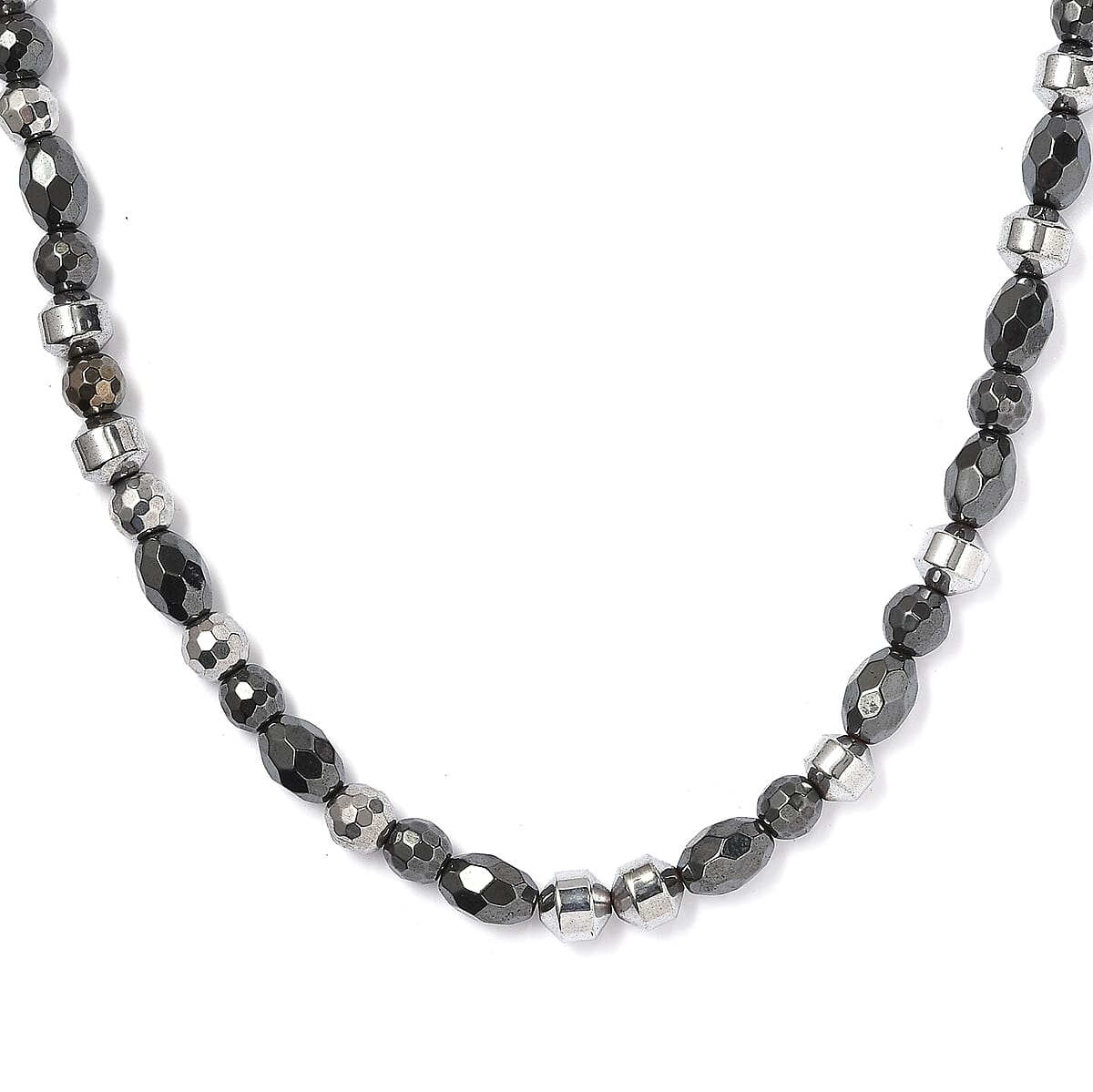 Karis Hematite 160.00 ctw Necklace in Platinum Bond 20 Inches image number 0