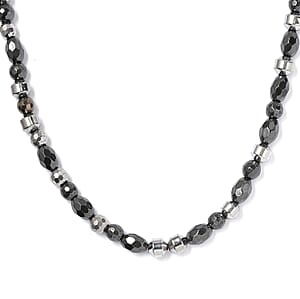 Karis Hematite 160.00 ctw Necklace in Platinum Bond 20 Inches