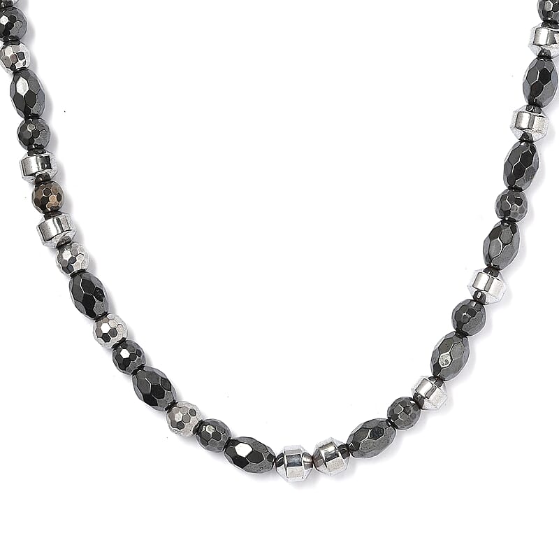 Karis Hematite 160.00 ctw Necklace in Platinum Bond 20 Inches