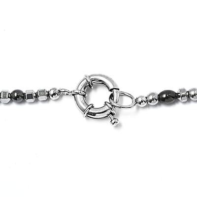 Karis Hematite 160.00 ctw Necklace in Platinum Bond 20 Inches