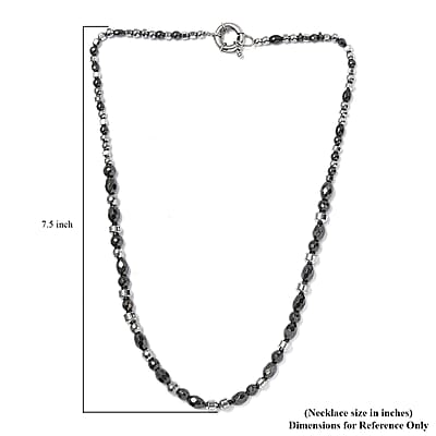 Karis Hematite 160.00 ctw Necklace in Platinum Bond 20 Inches