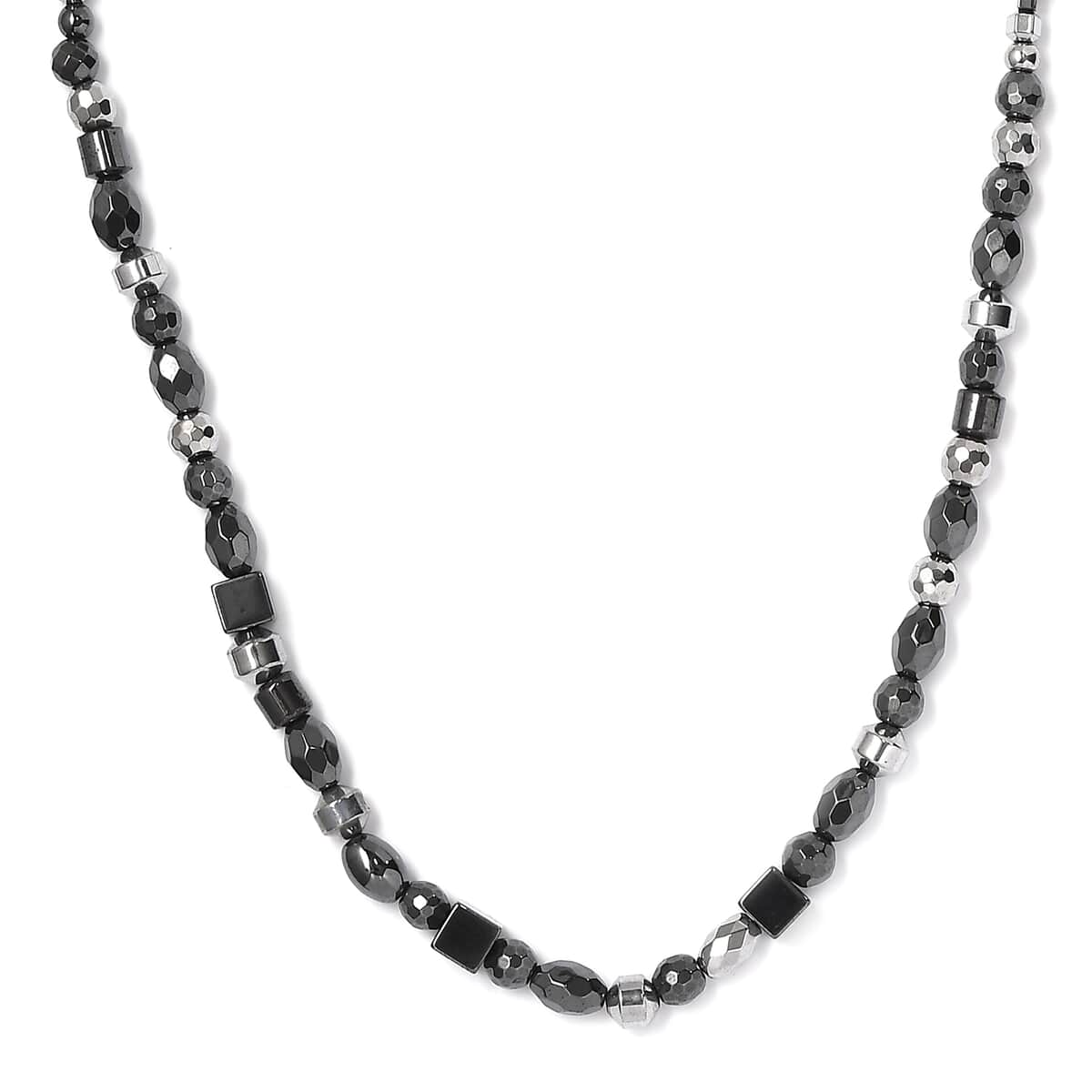 Karis Hematite 150.00 ctw Necklace in Platinum Bond 20 Inches image number 0