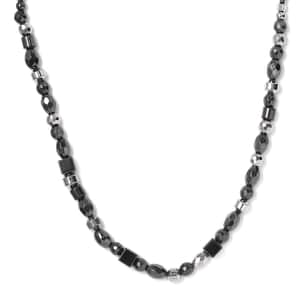 Karis Hematite 150.00 ctw Necklace in Platinum Bond 20 Inches