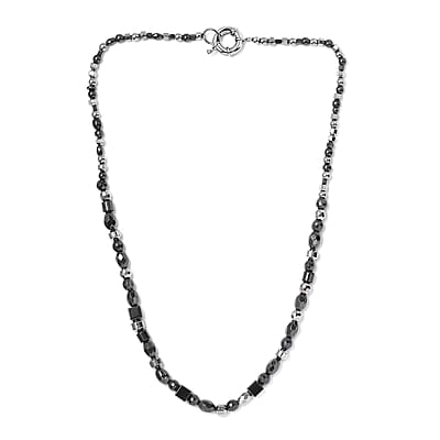 Karis Hematite 150.00 ctw Necklace in Platinum Bond 20 Inches