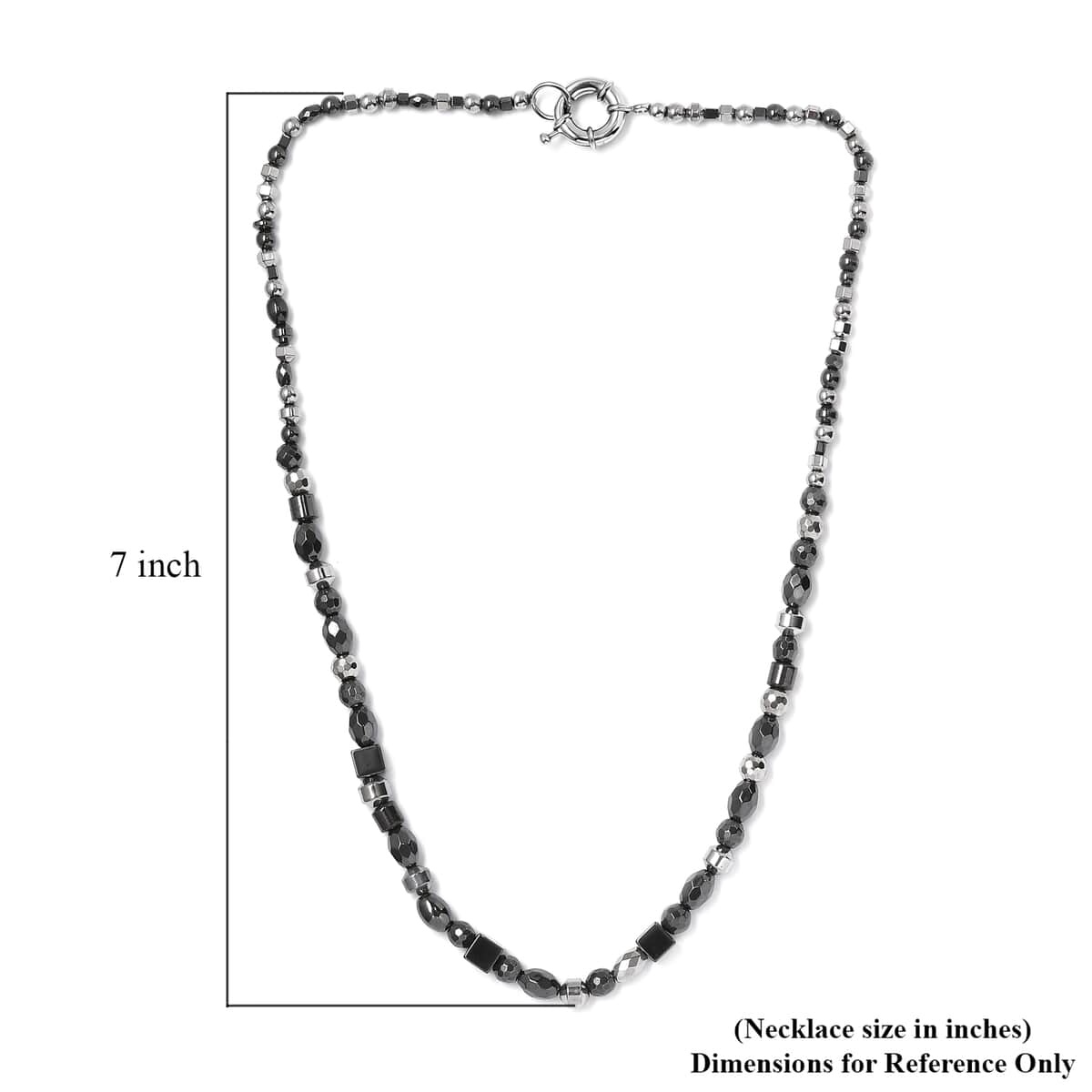 Karis Hematite 150.00 ctw Necklace in Platinum Bond 20 Inches image number 5