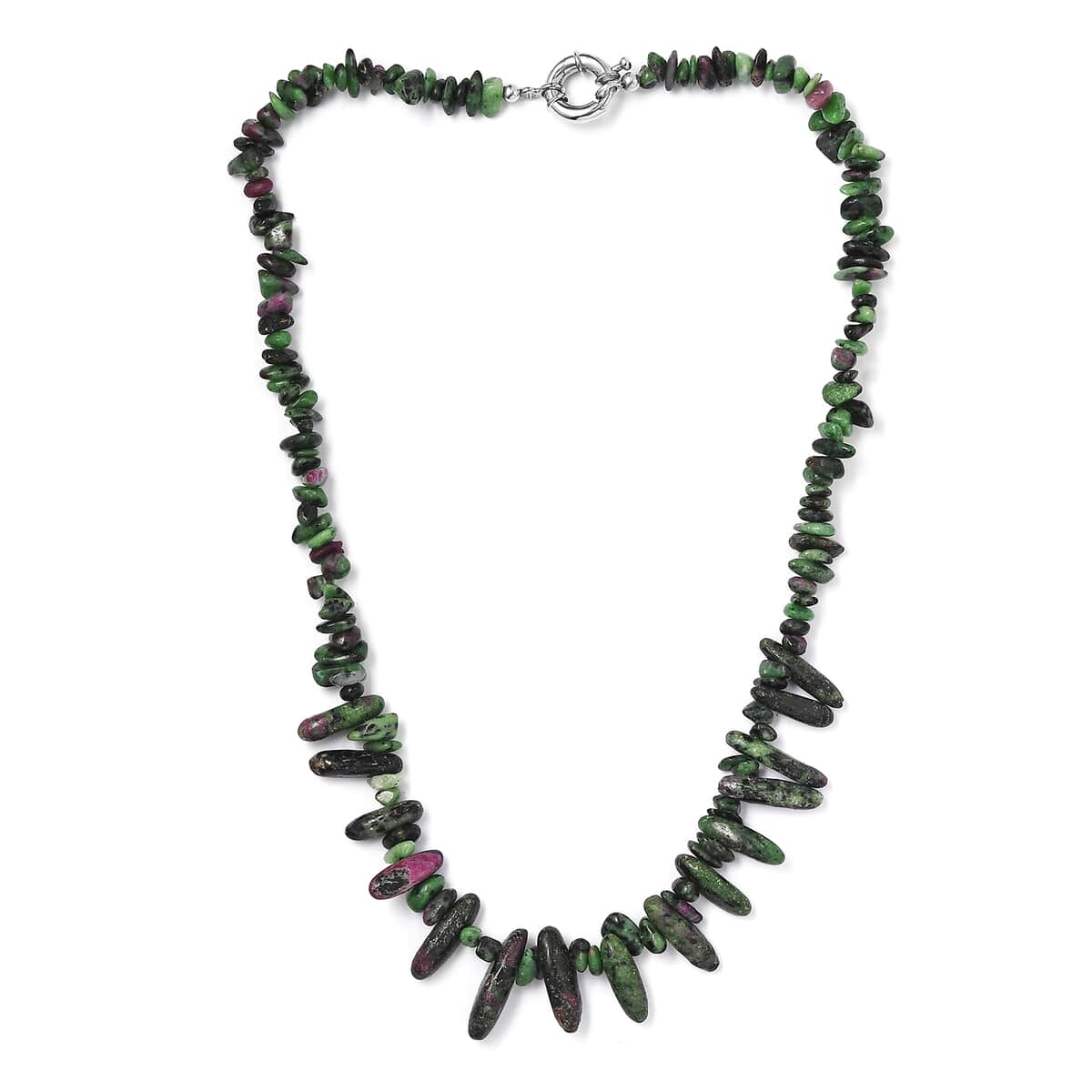 Karis Ruby Zoisite 300.00 ctw Necklace in Platinum Bond 20 Inches image number 3