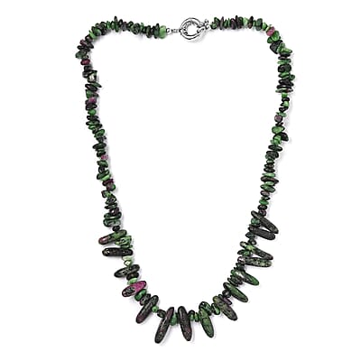 Karis Ruby Zoisite 300.00 ctw Necklace in Platinum Bond 20 Inches
