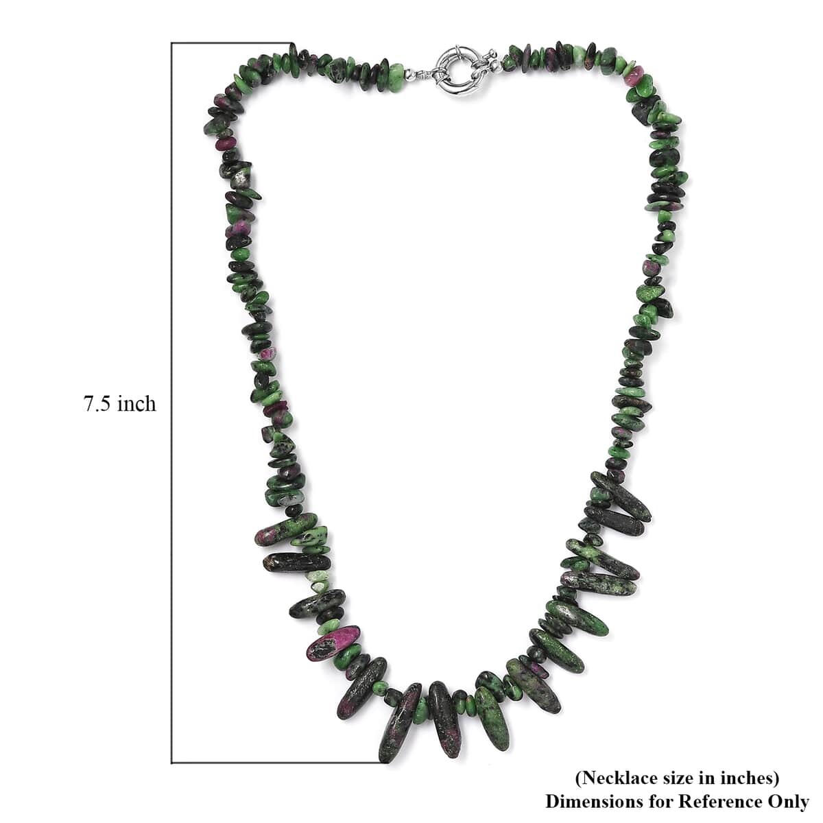 Karis Ruby Zoisite 300.00 ctw Necklace in Platinum Bond 20 Inches image number 5