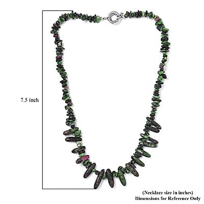Karis Ruby Zoisite 300.00 ctw Necklace in Platinum Bond 20 Inches