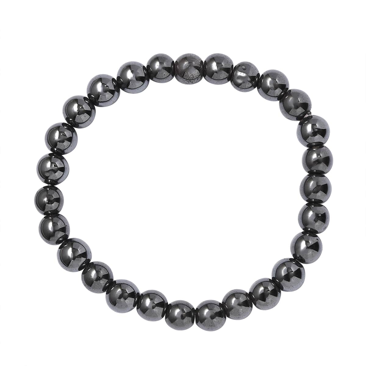 Hematite 162.00 ctw Beaded Stretch Bracelet image number 0