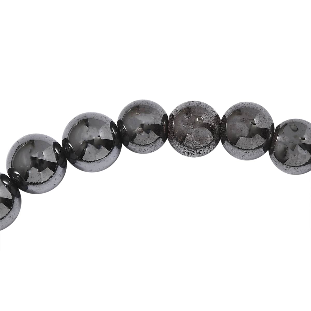 Hematite 162.00 ctw Beaded Stretch Bracelet image number 3