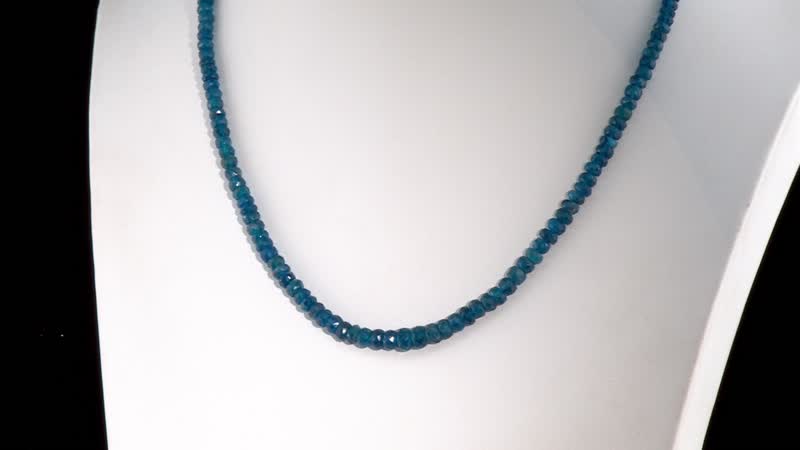 Malgache Neon Apatite 80.00 ctw Necklace in Vermeil Yellow Gold Over Sterling Silver 18 Inches
