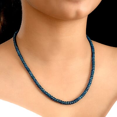 Malgache Neon Apatite 80.00 ctw Necklace in Vermeil Yellow Gold Over Sterling Silver 18 Inches
