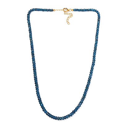 Malgache Neon Apatite 80.00 ctw Necklace in Vermeil Yellow Gold Over Sterling Silver 18 Inches