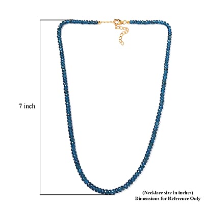 Malgache Neon Apatite 80.00 ctw Necklace in Vermeil Yellow Gold Over Sterling Silver 18 Inches