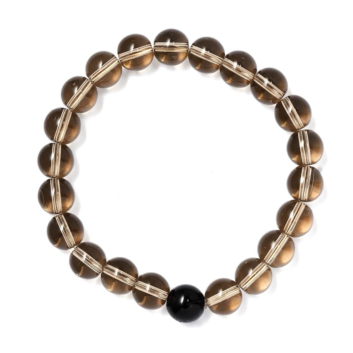 Brazilian Smoky Quartz 135.00 ctw Beaded Stretch Bracelet image number 0