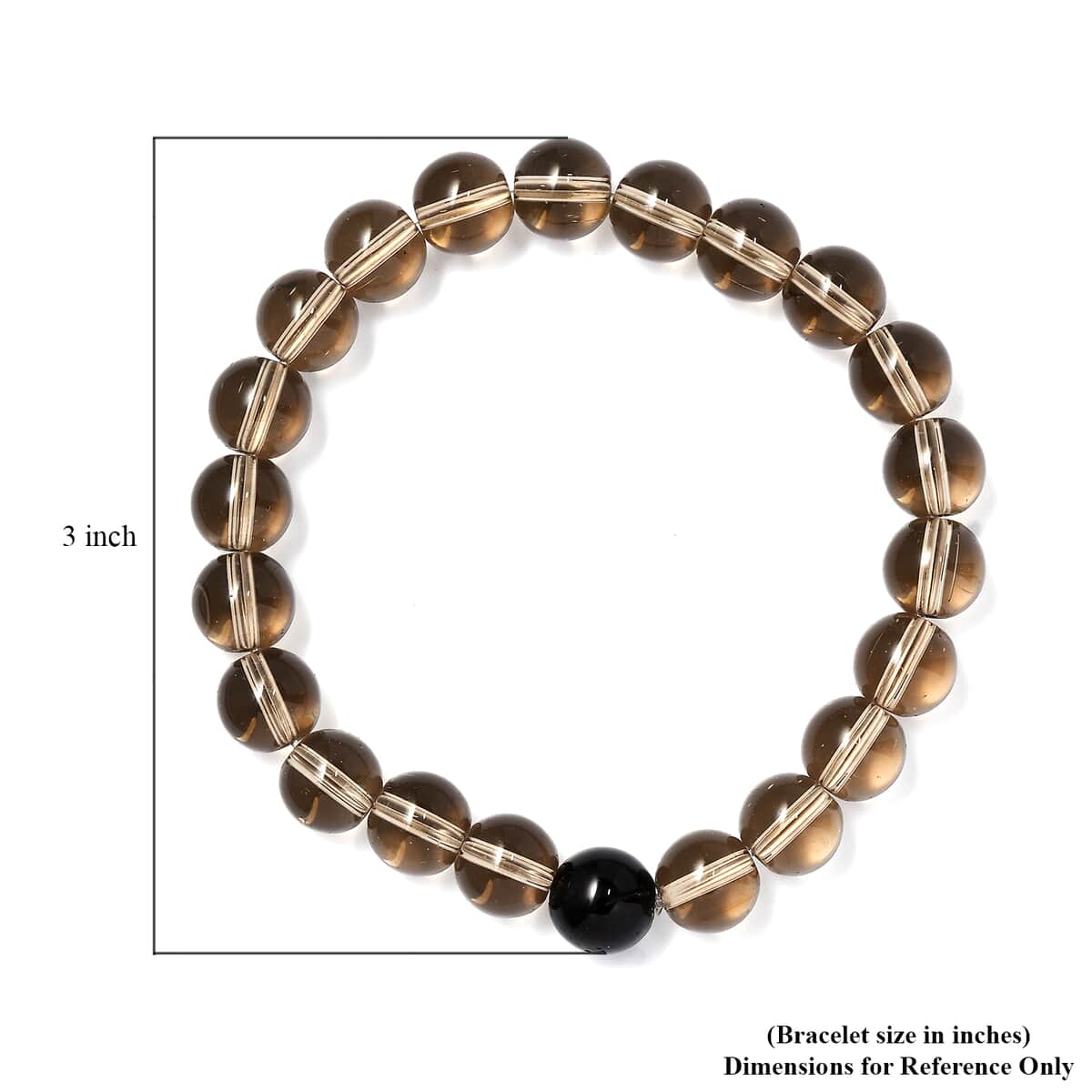 Brazilian Smoky Quartz 135.00 ctw Beaded Stretch Bracelet image number 4