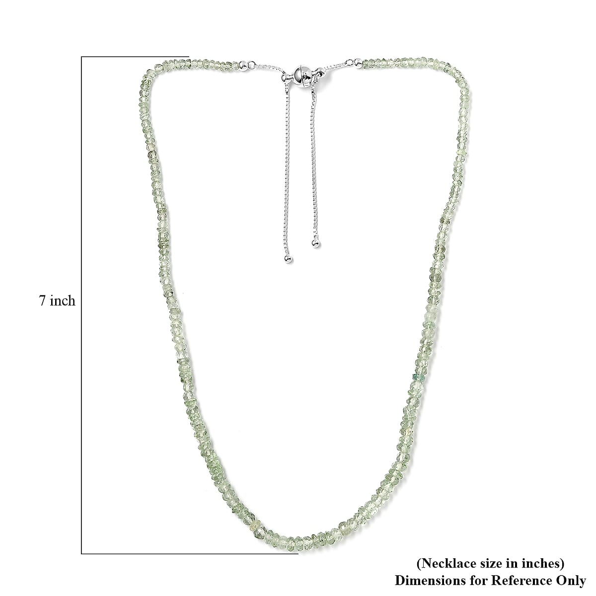Montezuma Prasiolite 160.00 ctw Beaded Necklace in Sterling Silver 18 Inches image number 5