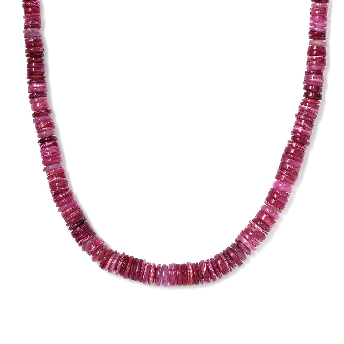 Niassa Ruby (FF) 160.00 ctw Beaded Necklace in Sterling Silver 18 Inches image number 0