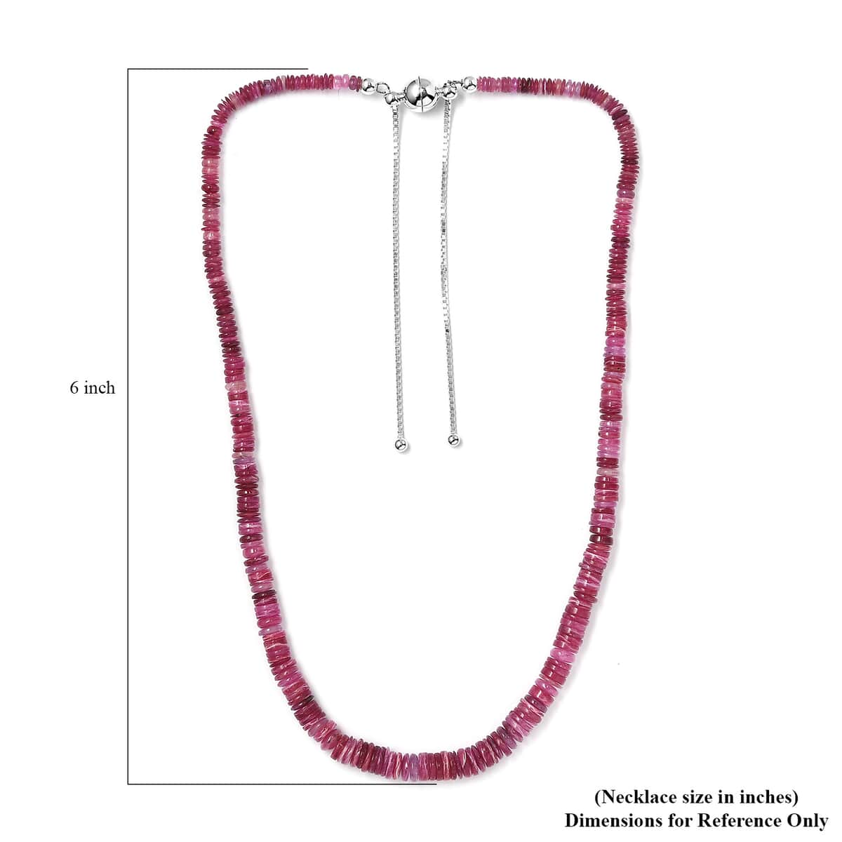 Niassa Ruby (FF) 160.00 ctw Beaded Necklace in Sterling Silver 18 Inches image number 5