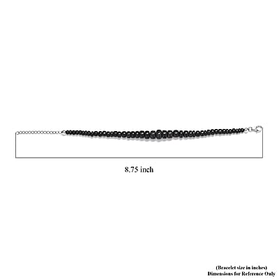 Andamooka Opal 45.00 ctw Beaded Bracelet in Rhodium Over Sterling Silver (7.25 In)