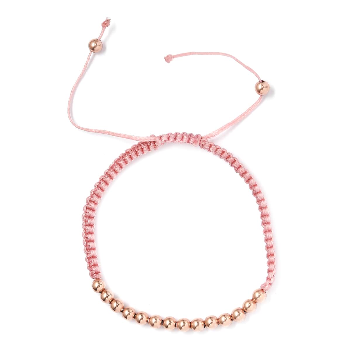 Beaded Bracelet in 14K Rose Gold Over Sterling Silver (7.25 In) image number 0